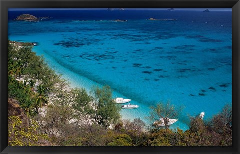 Framed Small Atoll Northeast of Nosy Be, Madagascar Print