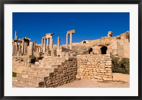 Framed Roman Theater, Ancient Architecture, Dougga, Tunisia Print