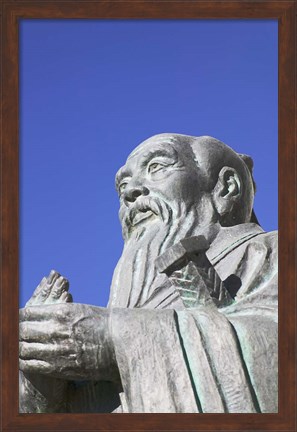 Framed Sculpture of Confucius, Tibet, China Print
