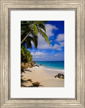 Framed Serene Anse Victorin Beach, Seychelles, Africa Print