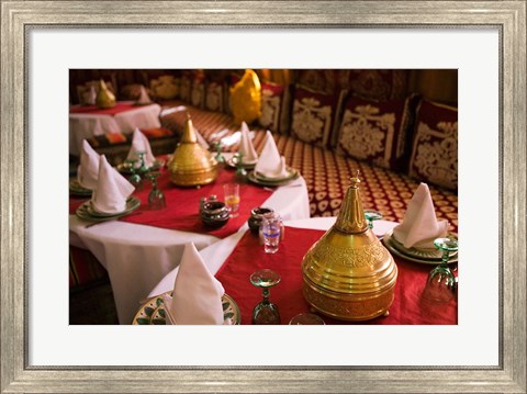 Framed Restaurant at Hotel Kasbah Asmaa, Tafilalt, Rissani, Morocco Print