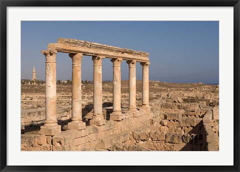 Framed Columns, Sabratha Roman Site, Tripolitania, Libya Print