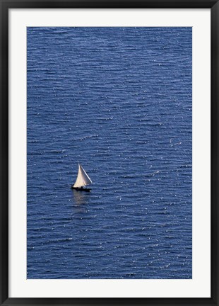 Framed Small Fishing Dugout on Lake Tanganyika, Tanzania Print