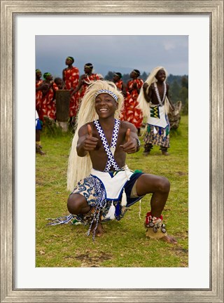 Framed Hutu tribe Male Dancer, Rwanda Print