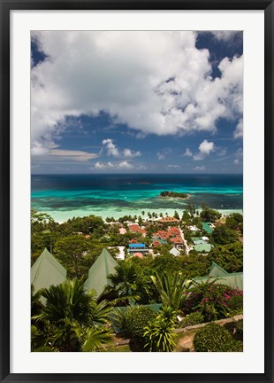 Framed Seychelles, Anse Volbert, Tourist village Print