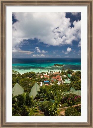 Framed Seychelles, Anse Volbert, Tourist village Print