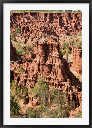 Framed Soil erosion, Konso, Rift Valley, Ethiopia, Africa Print