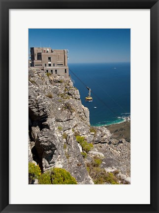 Framed South Africa, Cape Town, Table Mountain, Tram Print