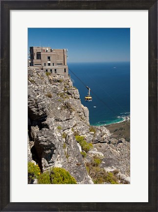 Framed South Africa, Cape Town, Table Mountain, Tram Print