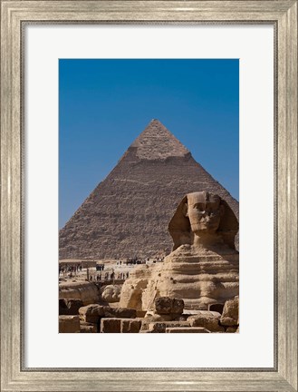Framed Sphinx and Pyramid, Giza, Egypt Print