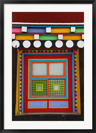 Framed Tibetan-Styled Decoration in Tagong Monastery, Tagong, Sichuan, China Print