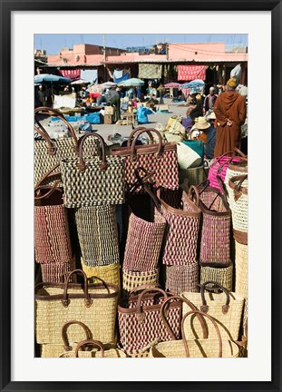 Framed Souqs of Marrakech, Marrakech, Morocco Print