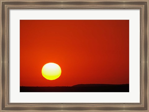 Framed Sunset, Masai Mara Game Reserve, Kenya Print