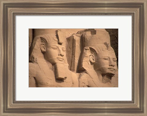 Framed Statues of Ramses II, Abu Simbel, Egypt Print