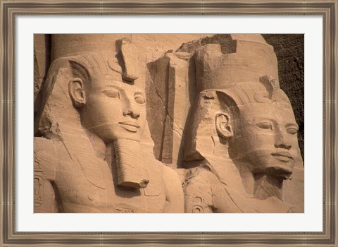 Framed Statues of Ramses II, Abu Simbel, Egypt Print