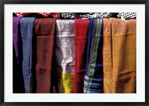 Framed Textiles For Sale in Khan al-Khalili Bazaar, Cairo, Egypt Print