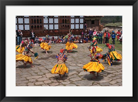 Framed Ura Yakchoe Festival, Bumthang, Bhutan Print