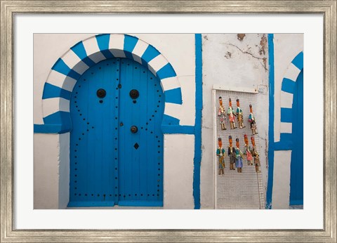 Framed Tunisia, Cap Bon, Hammamet, Medina door Print