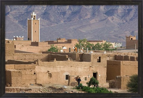 Framed Traditional Houses Outside Zagora, Draa Valley, Morocco Print