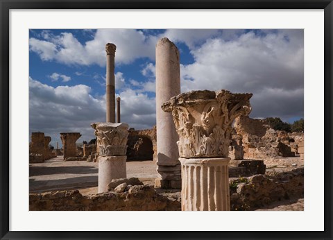 Framed Tunisia, Carthage, Antonine Bath Ancient Architecture Print