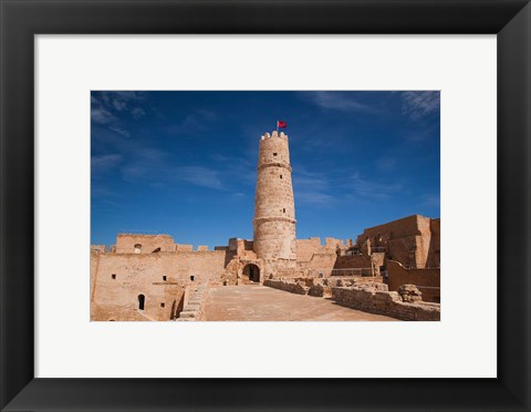 Framed Tunisia, Monastery, Ribat, 8th century, courtyard Print