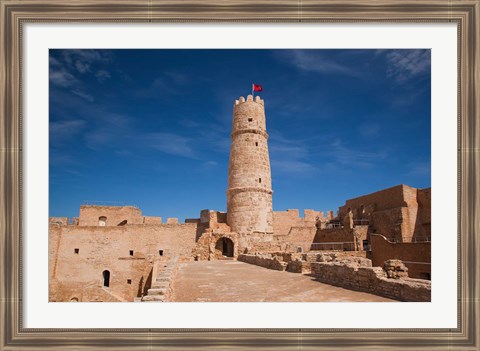 Framed Tunisia, Monastery, Ribat, 8th century, courtyard Print