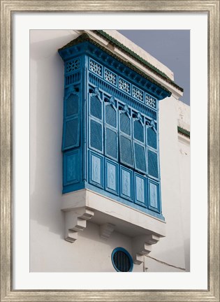 Framed Tunisia, Sidi Bou Said, building detail Print