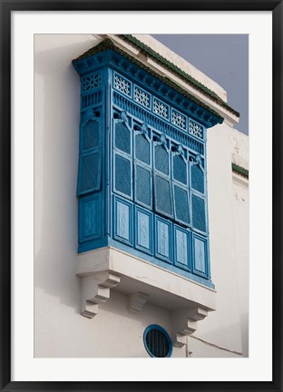 Framed Tunisia, Sidi Bou Said, building detail Print