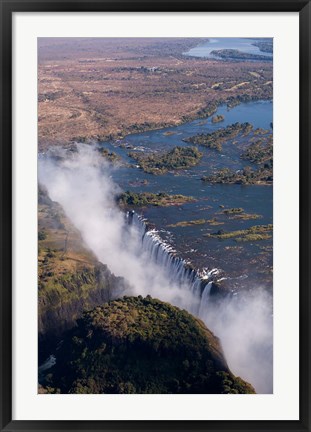 Framed Victoria Falls, Zambesi River, Zambia Print