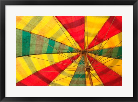 Framed Umbrella patterns, Fuli Village market, Yangshuo, China Print