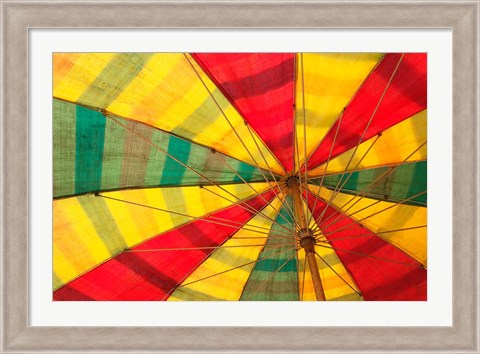 Framed Umbrella patterns, Fuli Village market, Yangshuo, China Print