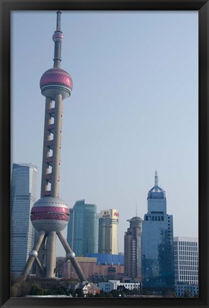 Framed View of the modern Pudong area, Shanghai, China Print