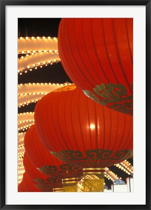 Framed Traditional Red Lanterns, China Print