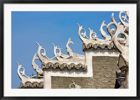 Framed Traditional house with upturned eaves, Zhenyuan, Guizhou, China Print