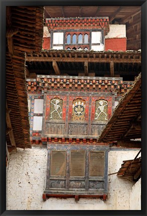 Framed Wangu Phodrang Dzong, Wangdue, Bhutan Print