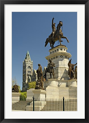 Framed Washington Monument Richmond Virginia Print