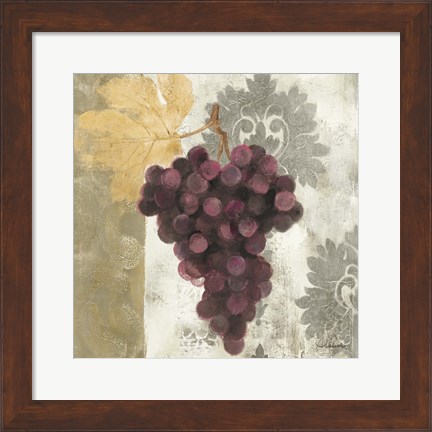 Framed Acanthus and Paisley With Grapes  I Print