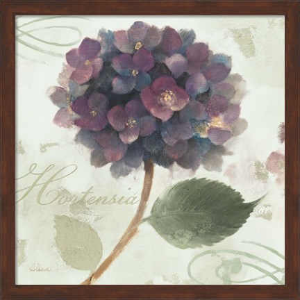 Framed Abundant Hydrangea II Blue Green Print