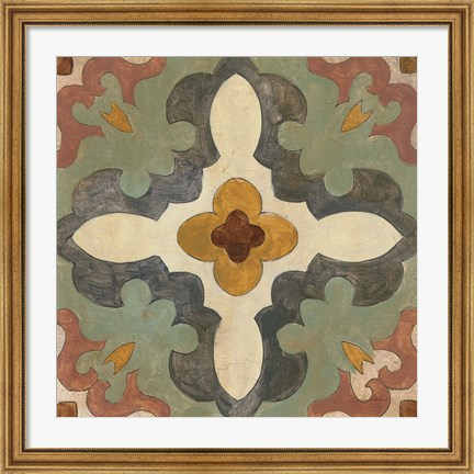 Framed Andalucia Tiles B Color Print