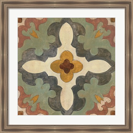 Framed Andalucia Tiles B Color Print