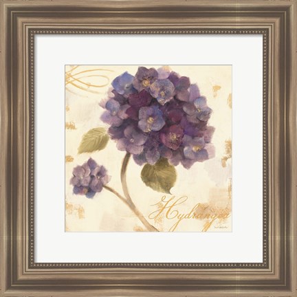 Framed Abundant Hydrangea I Print