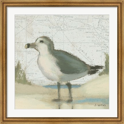 Framed Beach Bird II Print