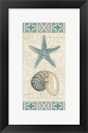 Framed Beach Treasures I Print