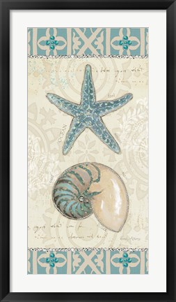 Framed Beach Treasures I Print