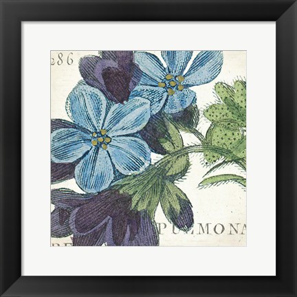 Framed Blue Floral Print