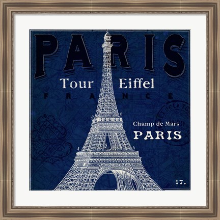 Framed Blueprint Tour Eiffel Print