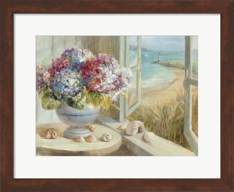 Framed Coastal Hydrangea Print