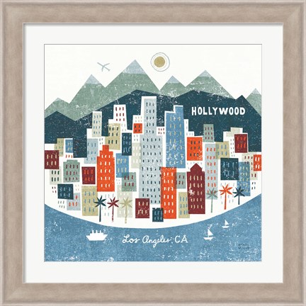 Framed Colorful Los Angeles Print