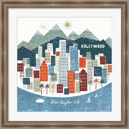 Framed Colorful Los Angeles Print