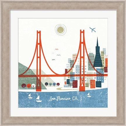 Framed Colorful San Francisco Print